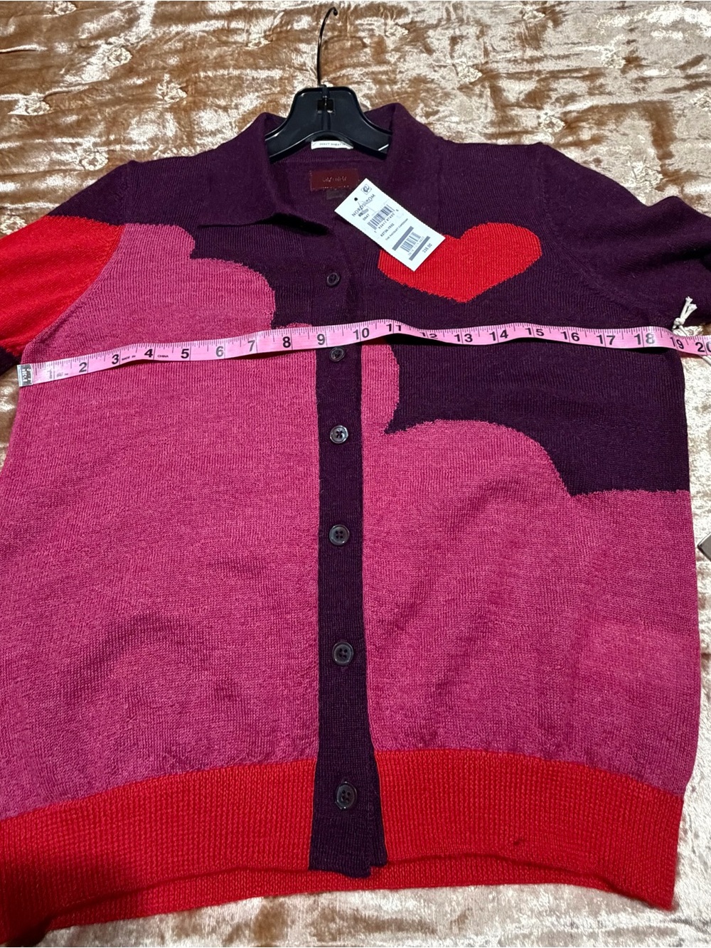 MOTHER The Racquet Abstract Print Alpaca Cardigan - Picture 9 of 9